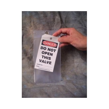 Accuform TAG POUCH CLEAR PLASTIC OVERFLAP DTH719 DTH719